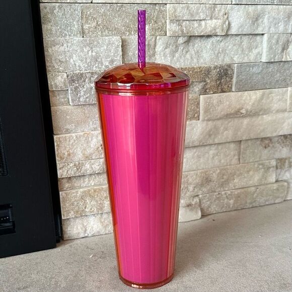 Starbucks Insulated Tumbler NEW Summer 2024 Kaleidoscope Dome Top With Straw 24 - Picture 2 of 5